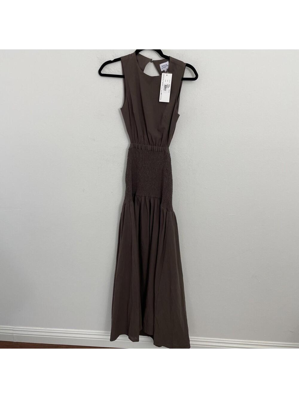 Revolve SNDYS Lottie Maxi Dress chocolate brown size M NWT $78msrp - Picture 6 of 6